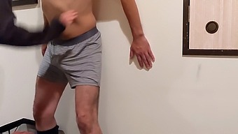 Female Partner Teases And Playfully Punches The Penis Of Her Male Partner In A Glans Cage Setting!