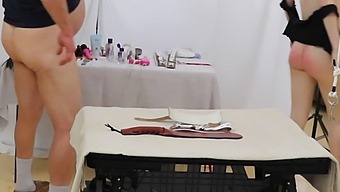 Two Stunning Babes In Bondage Indulge In Oral Pleasure And Receive Facials