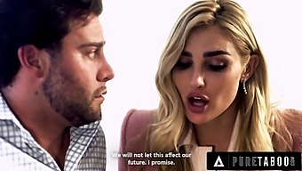 Kenzie Anne, A Stunning Blonde, Unexpectedly Gets A Creampie From A Deceitful Man In A Taboo-Themed Video